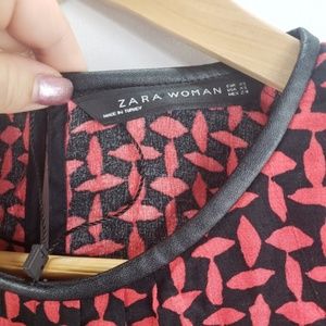 Zara Tops - Zara Woman Red Black Basket Weave Blouse Zara Tops - Zara Woman Red Black Basket Weave Blouse